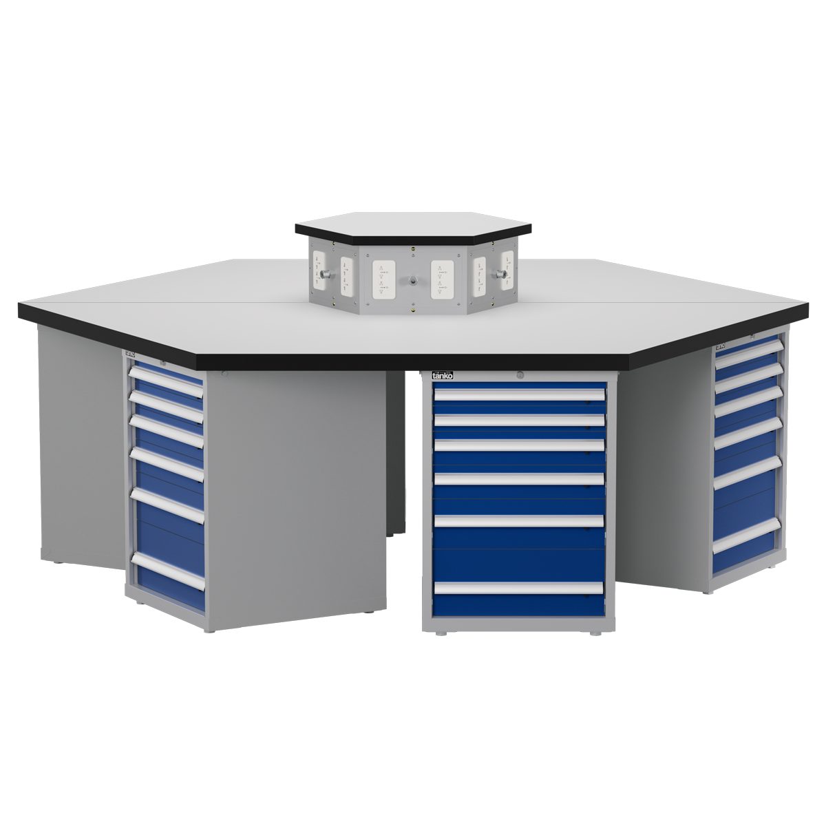 Hexagonal Workbench — Tool Cabinet — WHA-882F1A