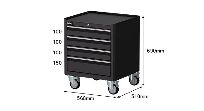 Black-Mobile Tool Cabinet EGA-5041M