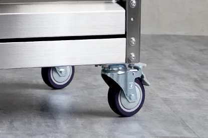 Trolley — Stainless Steel — 4" PU castors