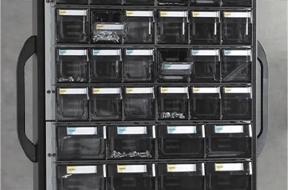 Tilt Out Bins Cart — Handles