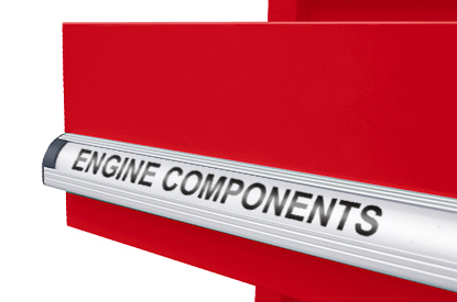 Full length aluminum handles and labels