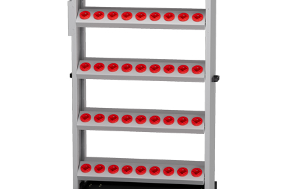 With 8 tool holder racks