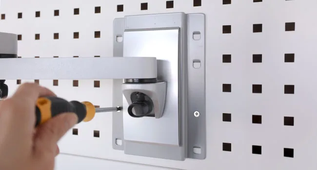 Monitor Arm — Work with perforated boards.