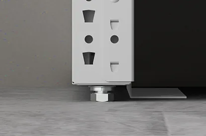 Pull-out Rack — Leveler screws and floor anchors