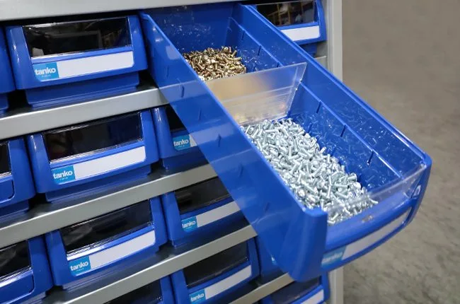 Parts Cabinet — Drawer stop design
