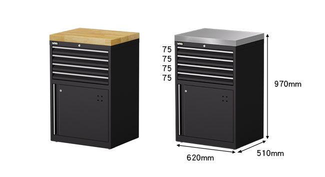 Professional Workstation — Tool Cabinet RC-6094 — Wood, W620xD510xH970mm