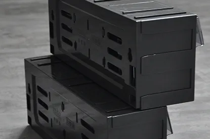 Tilt Out Bin — 3 drawer sizes — Side link slots