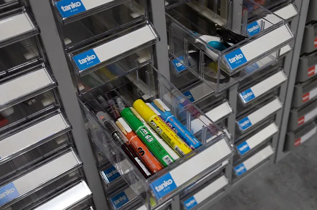 Parts Cabinet — Drawer stop design