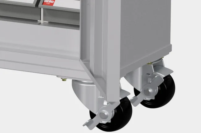 Parts Cabinet — PU castors