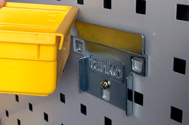 Bin hanger is optional