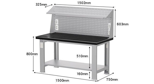 Perforated board+Shelf+ Socket+Light