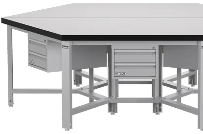 Hexagonal Workbench — Hanging Cabinet — 600kg load capacity