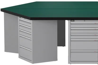 Hexagonal Workbench — Tool Cabinet — 1000kg load capacity